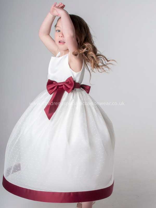 maroon dress for flower girl